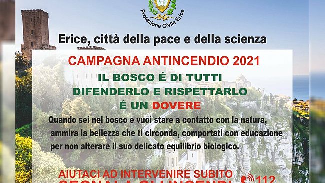 Attivata la campagna antincendio 2021 ad Erice