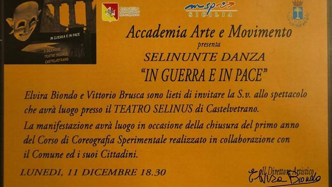 Gli studenti del Corso di Coreografia e danza di Elvira Biondo in scena al Selinus