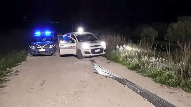Trapani, sventato grosso furto di cavi di rame