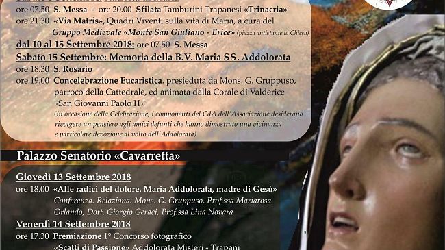 “Mater dolorosa…in memoria”, al via gli eventi organizzati dall’Associazione Addolorata dei Misteri