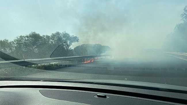 Incendio al km34 dell’ Autostrada A29 Palermo-Mazara del Vallo