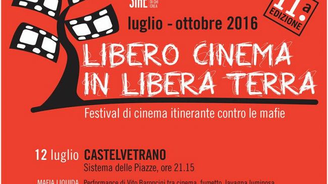 Castelvetrano. La carovana di Libera del cinema itinerante contro le mafie.