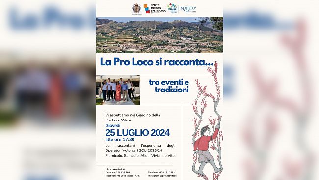 “La Pro loco si racconta…tra eventi e tradizioni”: incontro con i volontari del Servizio civile