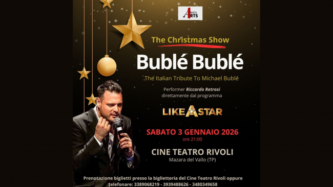 Mazara, al Teatro Rivoli il “Bublé Bublé Christmas Show” 
