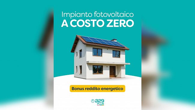Reddito Energetico 2025: richiedi subito il tuo impianto fotovoltaico gratuito con A29 Plus