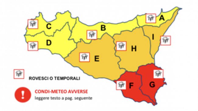 Mazara, permane l’allerta meteo gialla 