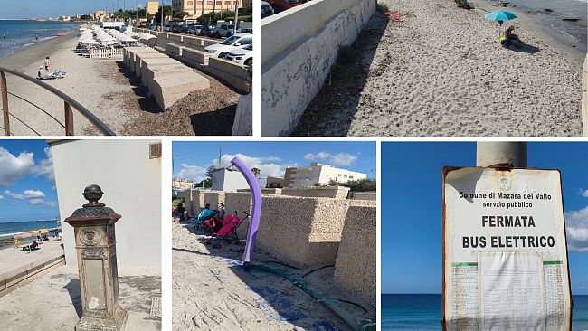 Mazara, la spiaggia del lungomare San Vito fra inciviltà e disservizi   