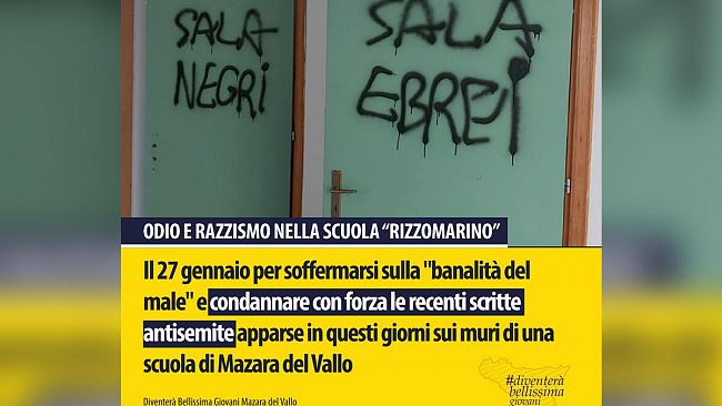 Diventerà Bellissima Giovani Mazara stigmatizza con forza gli atti ignobili e spregevoli perpetrati all’interno del plesso scolastico “A. Rizzo Marino”