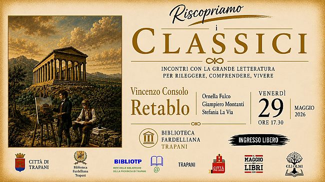 Trapani, rassegna “Riscopriamo i Classici”: venerdì appuntamento con  Vincenzo Consolo