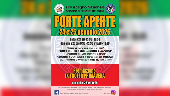 Mazara, il Tiro a Segno Nazionale apre le porte: Open Day il 24 e 25 gennaio