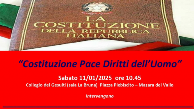 Mazara, l'11 gennaio l'incontro dal titolo 