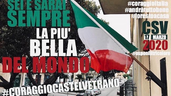 Nell’anniversario dell’Unità d’Italia, la bandiera sia simbolo di forza ed unità.