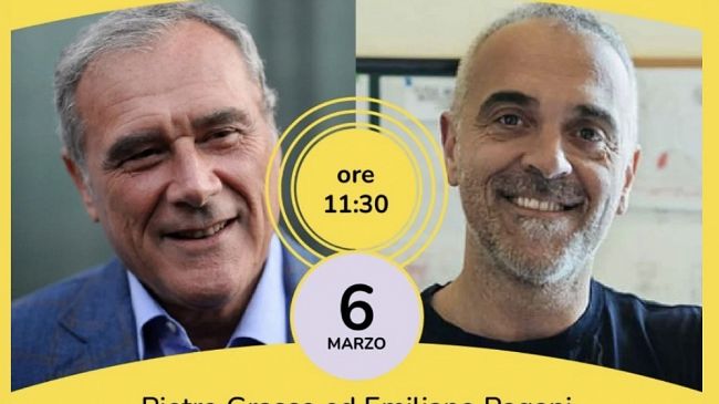 Pietro Grasso ed Emiliano Pagani a Trapani per Comix in the Library