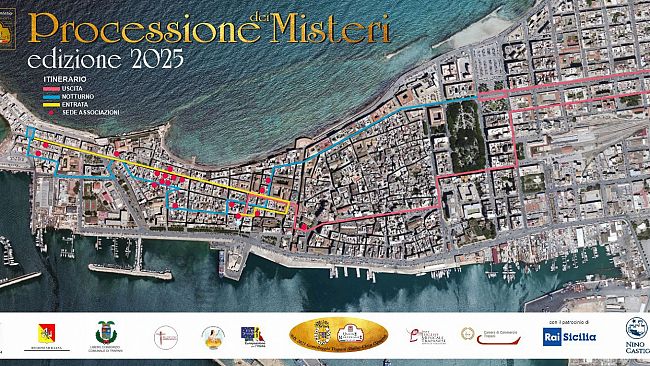 Trapani, processione dei misteri 2025: ecco l'itinerario