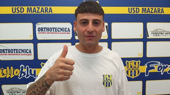Mazara calcio, Il centrocampista Giampaolo Giacalone rimane in gialloblù  