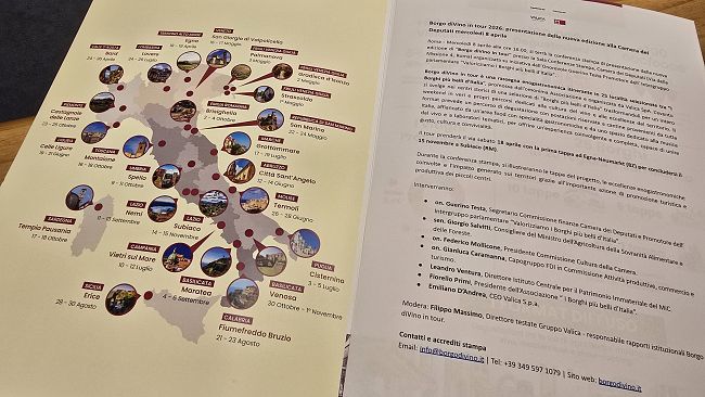 Erice tappa di “Borgo diVino in Tour 2026”. Presentata alla Camera dei Deputati la nuova edizione
