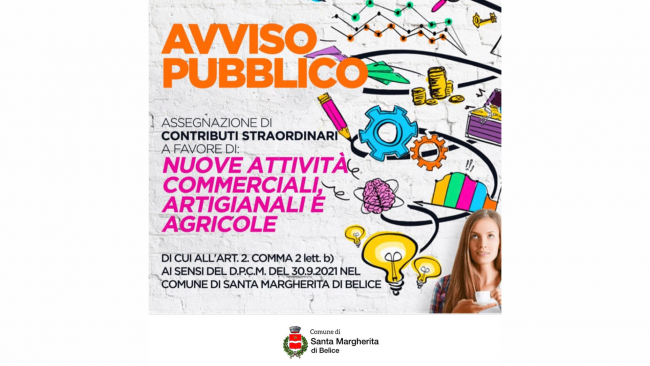 Santa Margherita, assegnazione contributi straordinari per nuove attività commerciali, artigianali e agricole