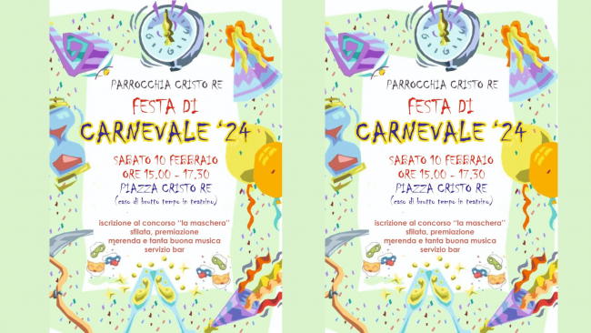 Mazara, parrocchia Cristo Re: tutto pronto per la festa di Carnevale 2024 