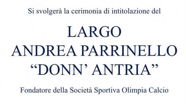 Marsala, il 21 giugno la cerimonia di intitolazione del Largo Andrea Parrinello “Donn’Antria”