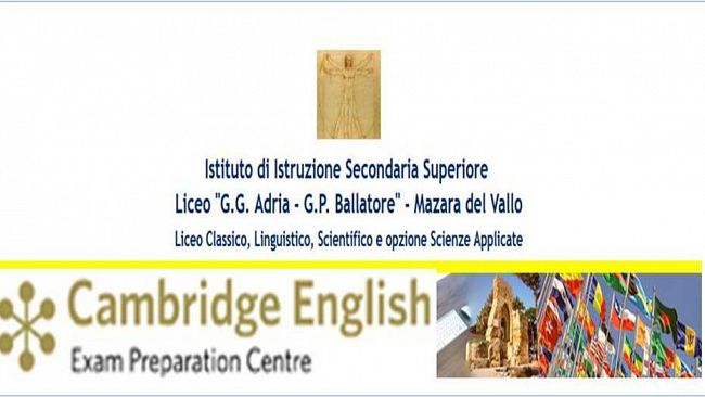 Liceo Adria- Ballatore di Mazara del Vallo, venerdì 11 dicembre 2015.   Cerimonia di consegna certificazioni Cambridge
