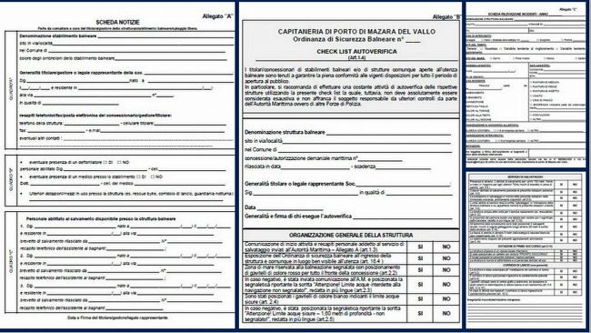 Mazara. Ordinanza Capitaneria di porto: Ordinanza balneare 2016