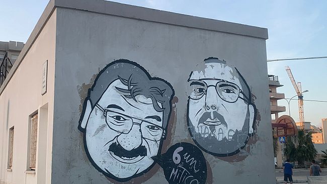 Trapani, riecco il murale dedicato a Franco Gioia e Duracell