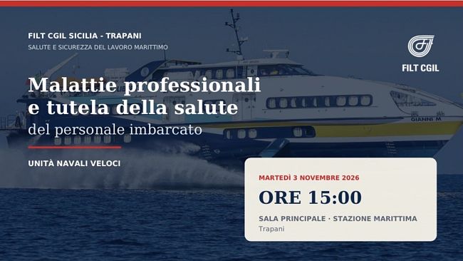 Trapani. Salute e sicurezza sulle navi veloci, convegno alla Stazione marittima