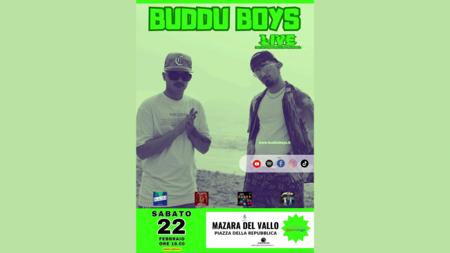 Mazara, il 22 febbraio presso il totem di Open Stage il concerto dei Buddu Boys 