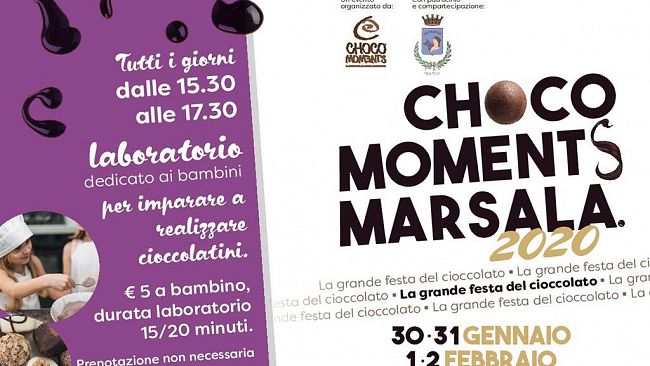 Marsala, da giovedì “Chocomoments”: la festa del cioccolato
