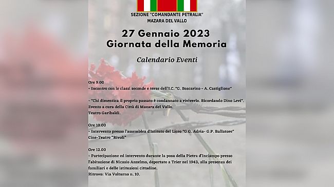 Mazara, Giornata della Memoria: iniziative dell'ANPI