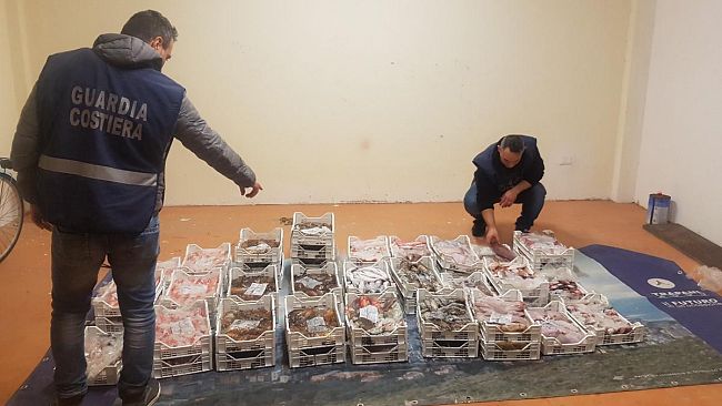 Trapani, sequestrati 250 kg di pesce