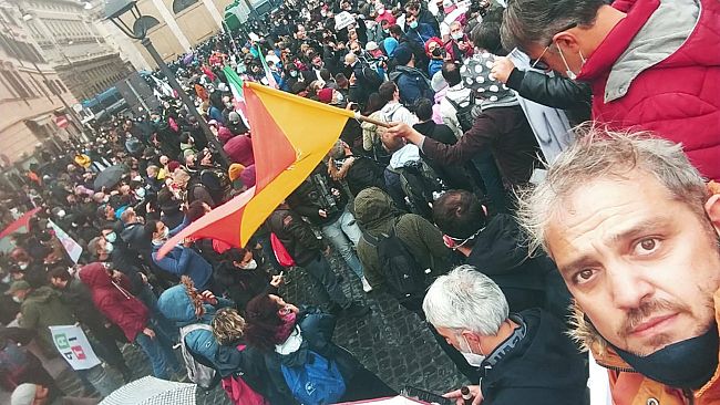 Marcia dei lavoratori su Roma, un trapanese alla manifestazione pacifica
