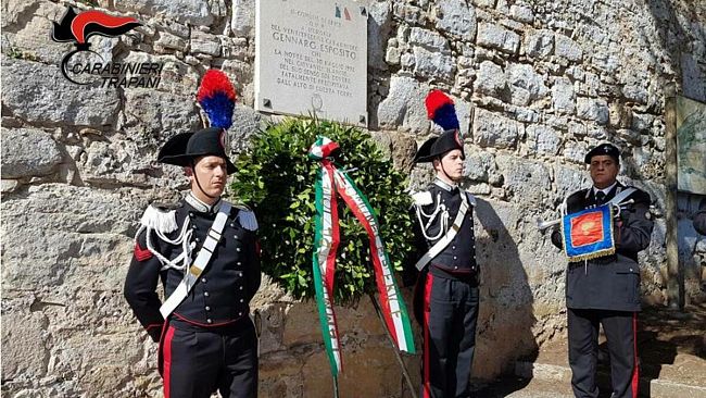 Erice, commemorato l'anniversario della morte del Carabiniere Gennaro Esposito