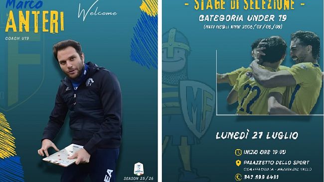 Futsal Mazara, Marco Anteri guiderà l'Under 19. Il 21 luglio stage di selezione giovani classe 2006/07/08