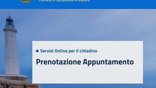Gli appuntamenti con gli uffici comunali di Campobello si possono prenotare on line