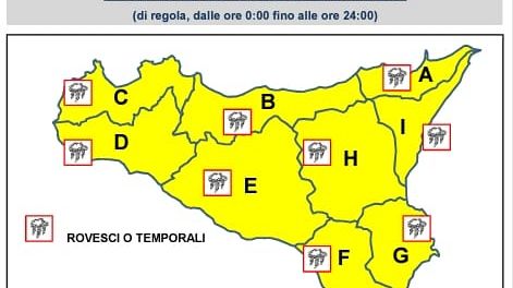 Mazara, continua l'allerta gialla, rischio temporali  