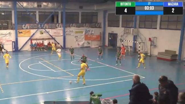 Futsal Mazara sconfitto 4-2 dal Bitonto. Gialloblù escono con l’onore delle armi dal Palaforgia di Bari   