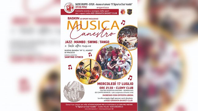 ​Trapani. Concerto di beneficenza a sostegno del basket inclusivo 