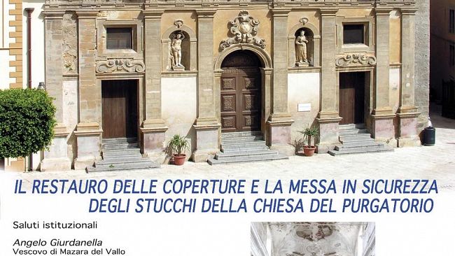 Mercoledi 23 aprile  la riapertura della chiesa del Purgatorio 