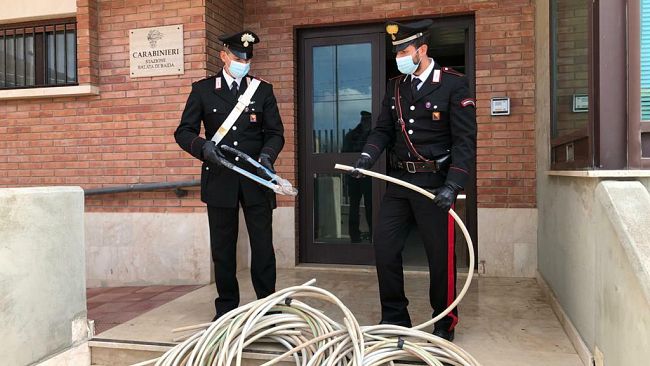 Castellammare: rubano cavi di rame da una cava. Arrestati dai Carabinieri