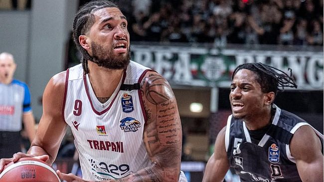 Basket LBA, Bertram Derthona Tortona - Trapani Shark 53-46 all'intervallo