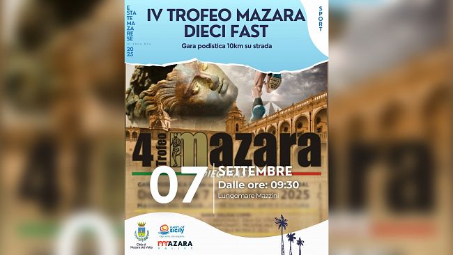 4° Trofeo “Mazara DieciFast”: la corsa tra mare, arte e cultura