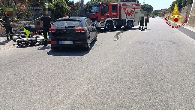 Alcamo, scontro auto-moto in via Gammara