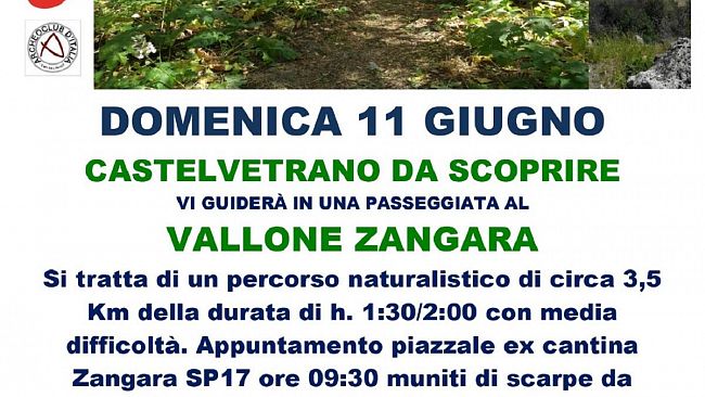 Castelvetrano da scoprire, domenica escursione al vallone Zangara