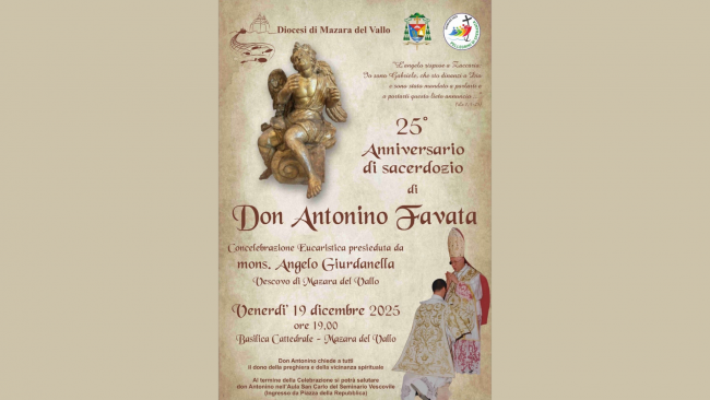 Mazara, don Antonino Favata celebra 25 anni di sacerdozio