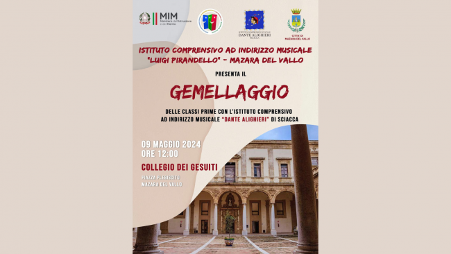 Mazara, I.C. Pirandello: tutto pronto per il concerto di domani, 9 maggio, al Collegio dei Gesuiti 