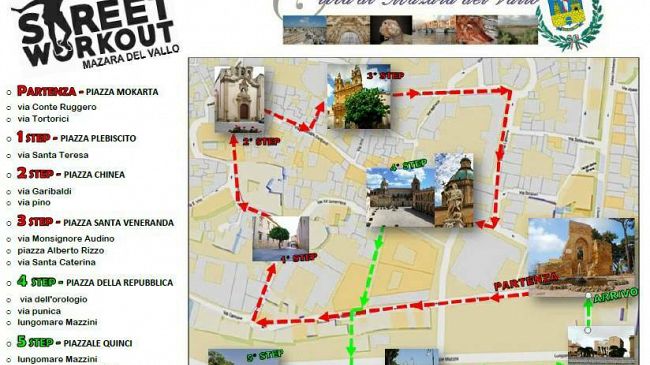 Street Workout a Mazara del Vallo: ecco il percorso in programma il 12 marzo.