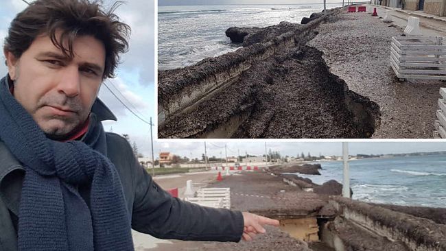 VIDEO – Tonnarella, strada nuovamente crollata nonostante lavori già realizzati