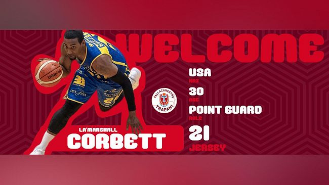 La’Marshall Corbett è un giocatore della Pallacanestro Trapani