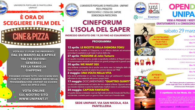 Pantelleria, Open day Unipant: ecco tutti i corsi e le novità 